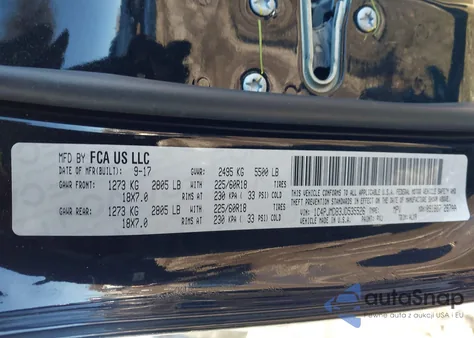 2018 Jeep Cherokee Limited 4X4 z USA, uszkodzony, nr VIN 1C4PJMDB3JD535526